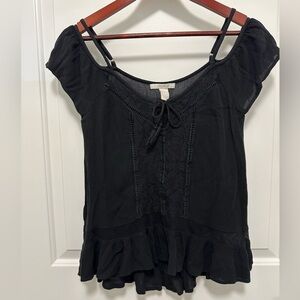 Forever 21 Off Shoulder Blouse with Lace Details